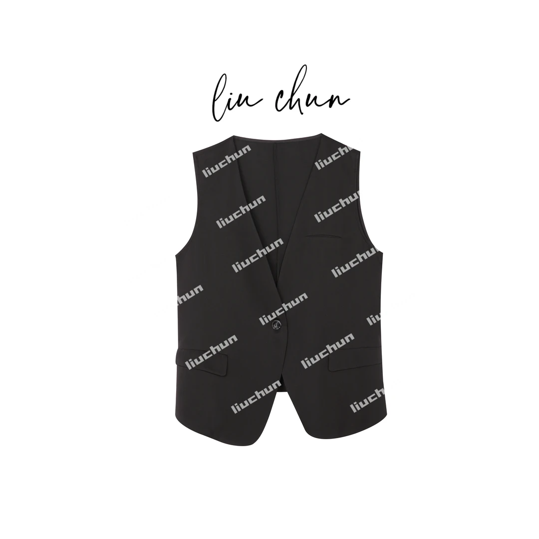 【纯色口袋马甲】CHUN家桑蚕丝双乔+弹力缎