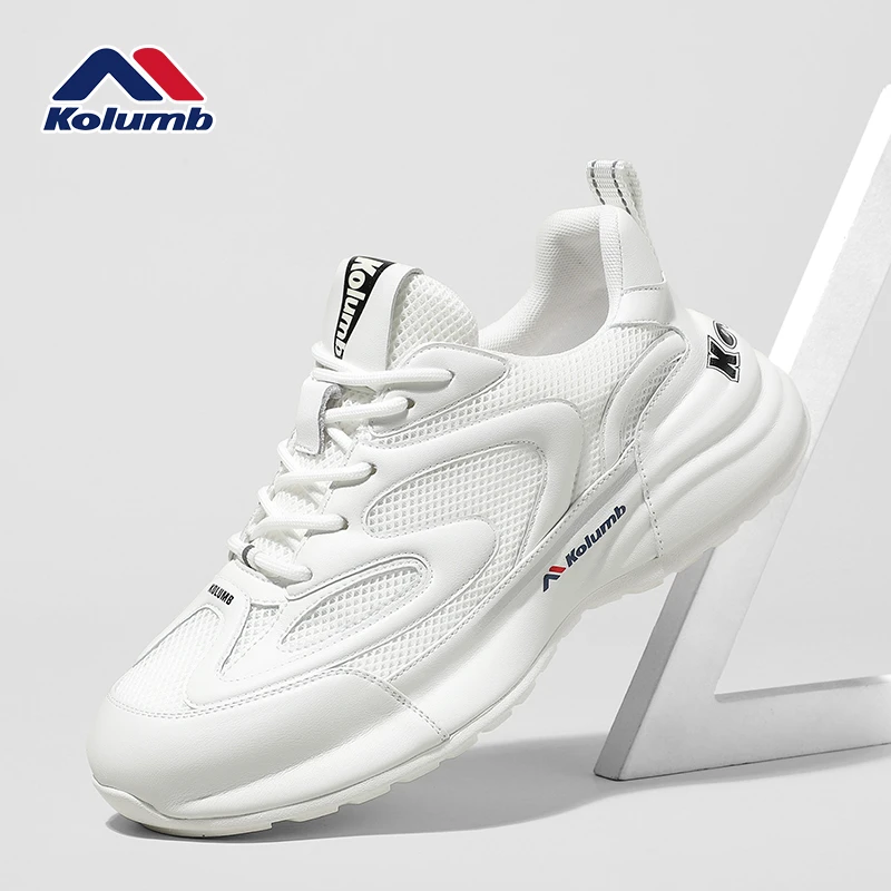 kolumb/哥仑步官方正版男鞋2025夏季透气男士休闲鞋白色鞋子男款