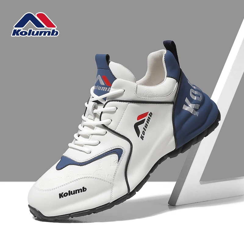 kolumb/哥仑步高档运动鞋时尚百搭休闲鞋秋冬真皮透气鞋子男款潮