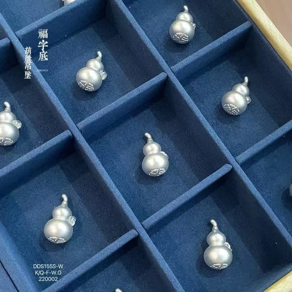 吊坠足银 [夏颜银饰] 足银999.9 小葫芦吊坠