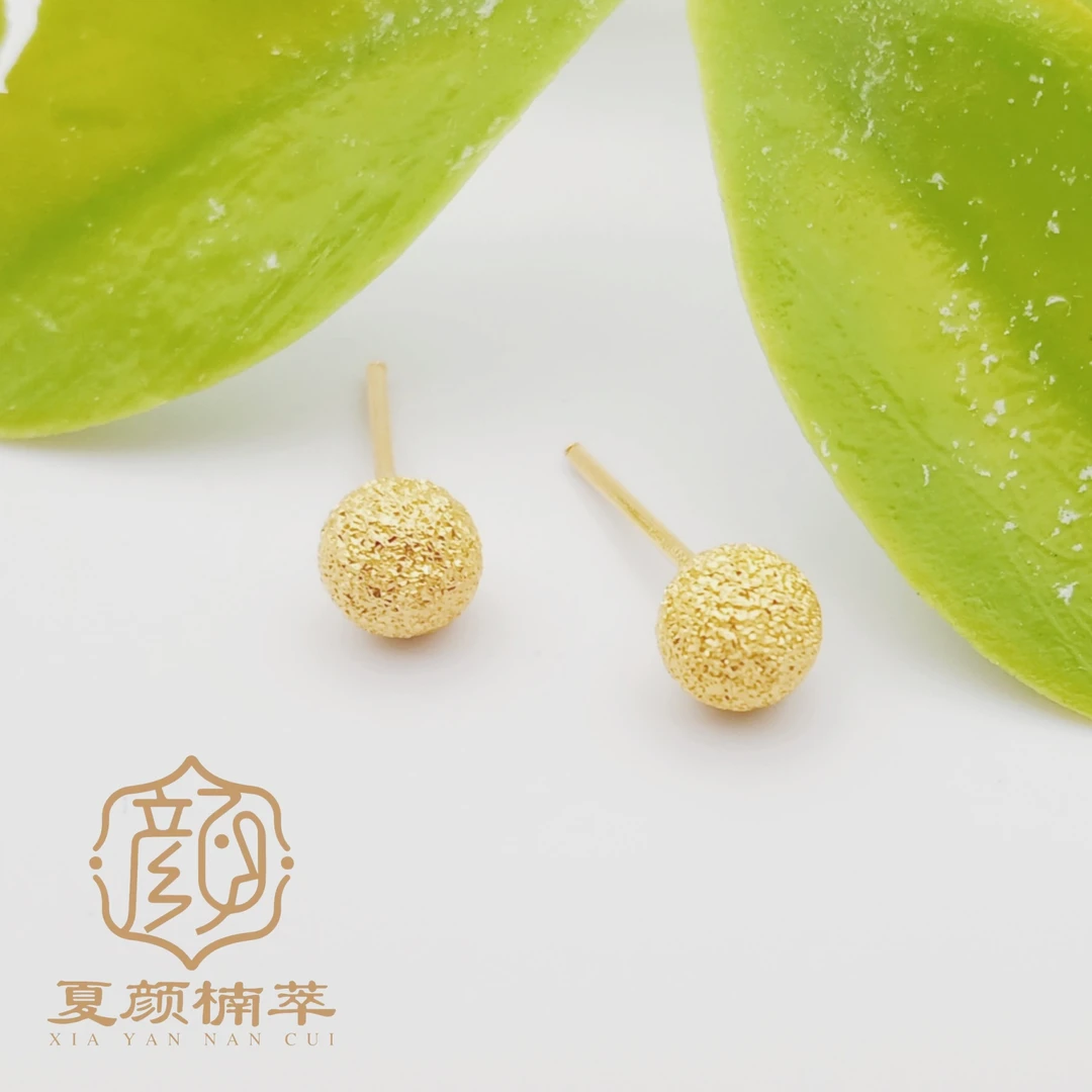 925银耳饰 【夏颜楠萃】s925银 圆珠耳钉 简约  精致 圆形
