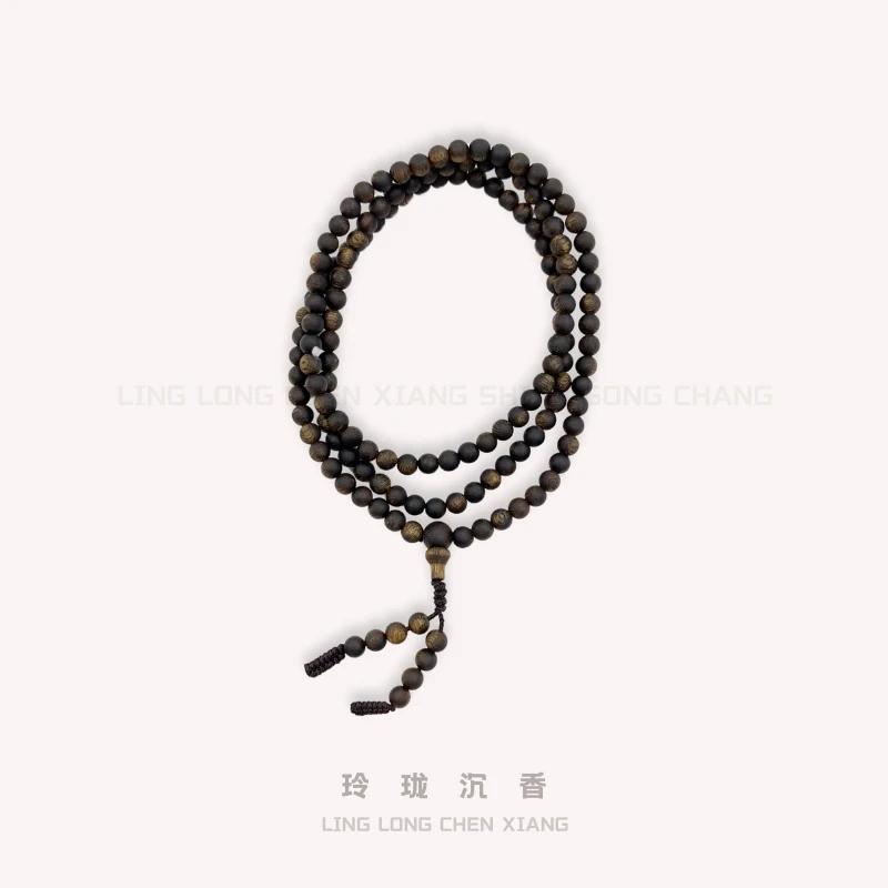 正宗天然沉香手串 Φ5mm 8克+ 圆珠 多圈 莺歌绿棋楠 香味持久