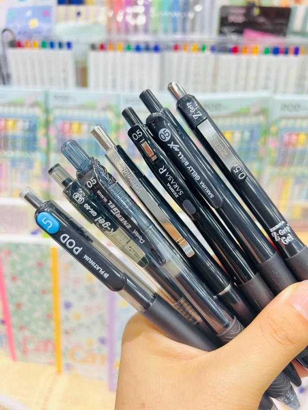 【黑大胜组合】进口品牌黑色0.5刷题笔七支派通斑马樱花施耐德白金