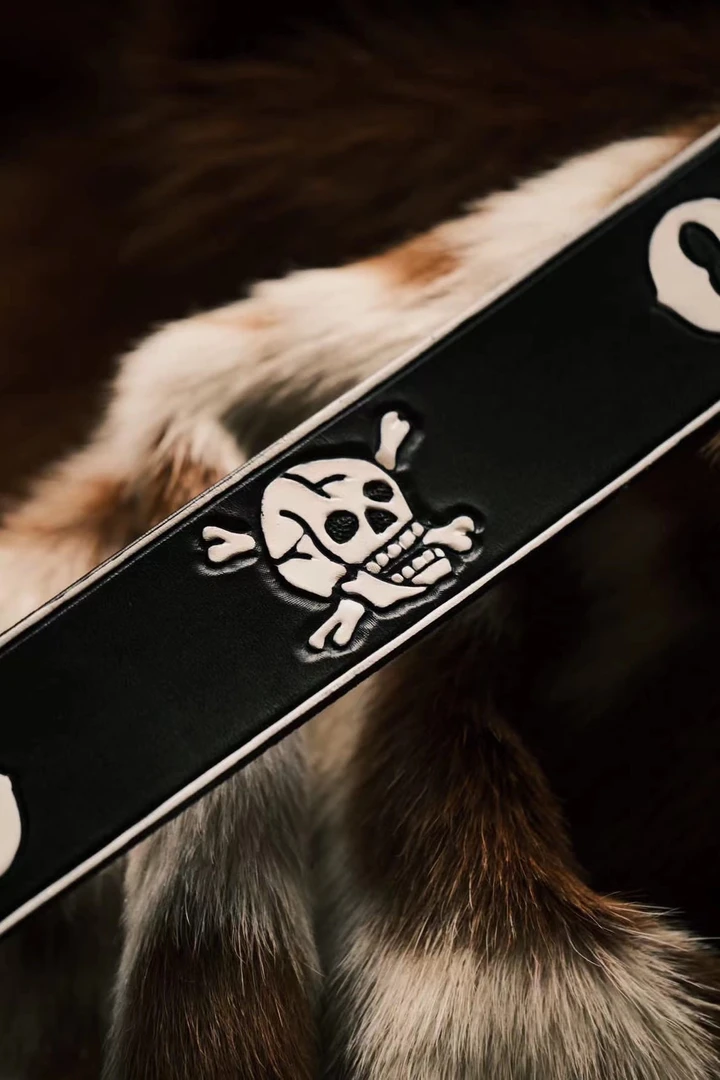 汤姆哈迪主演机车骑士款制作者Codina Leather*TRAD BAND骷髅腰带