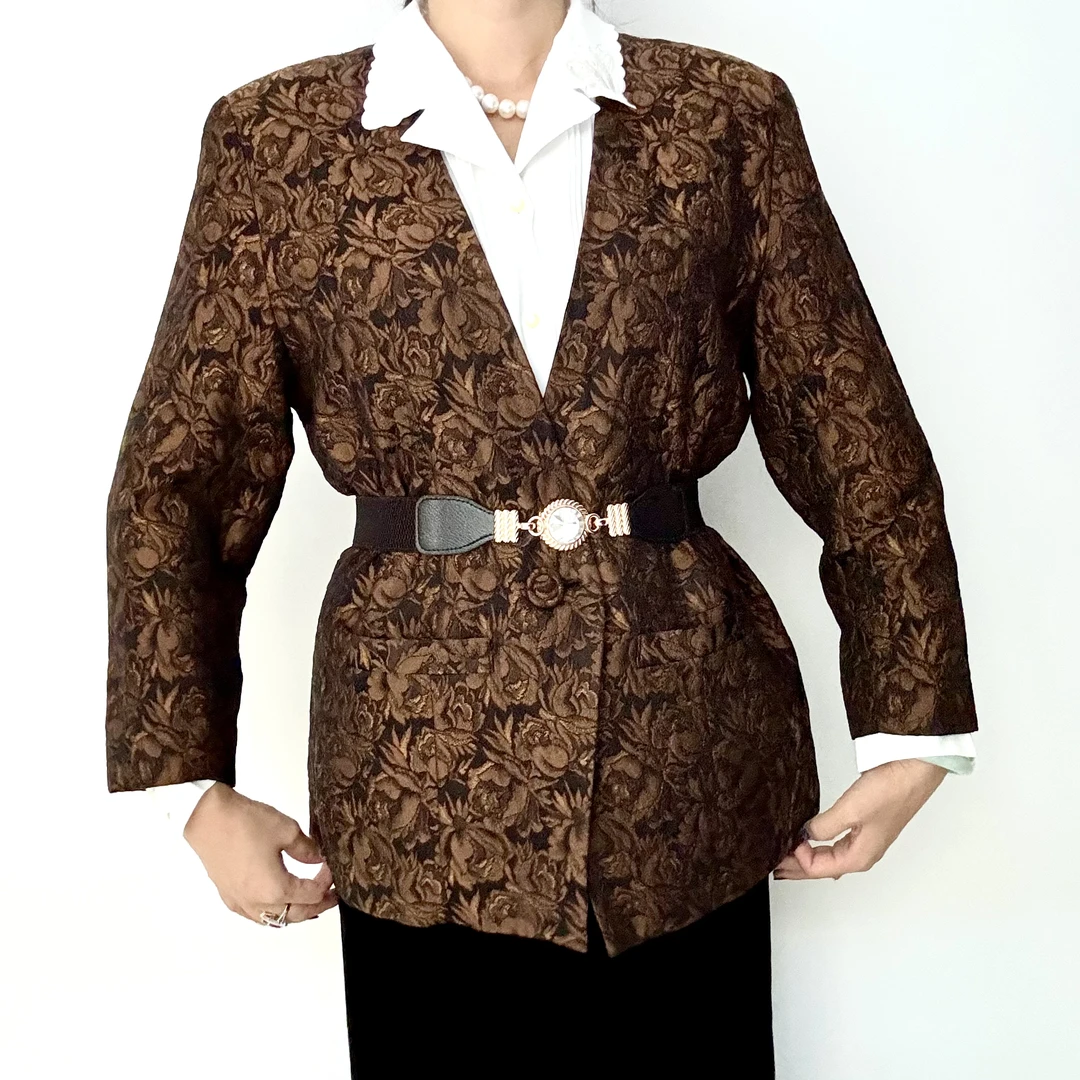 【SuSu中古Vintage】上衣女气质网红时尚休闲收腰印花设计师百搭