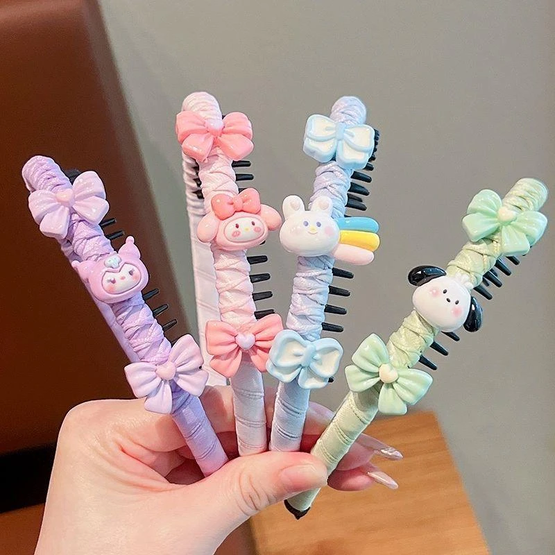 儿童发箍小女孩刘海碎发神器女童卡通编发头箍库洛米发箍头饰发饰