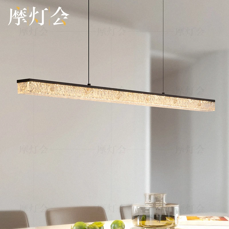 摩灯会 餐厅吊灯 现代简约一字长条灯餐桌吧台意式2025年新24210