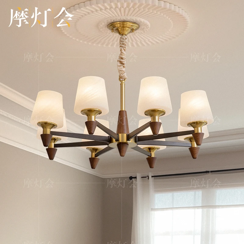 摩灯会 客厅吊灯 复古美式卧室餐厅护眼全光谱设计师主卧24014