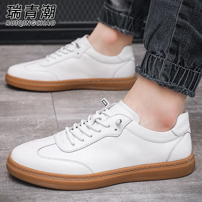 ［已经申请版权］瑞青潮头层牛皮单层夏天透气软牛筋底板鞋男230225