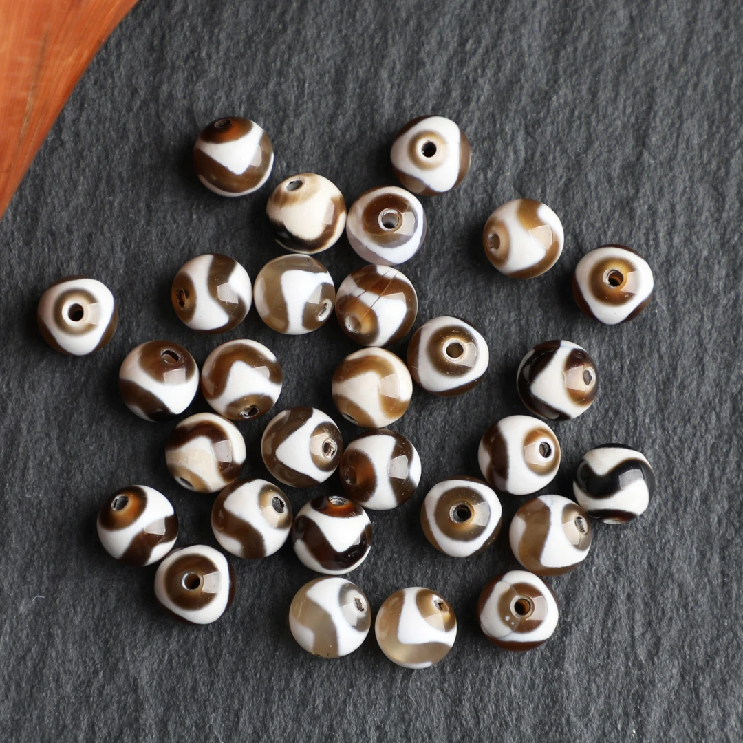 台珠玛瑙珠散珠虎牙西藏手串腰珠圆珠顶珠diy配饰