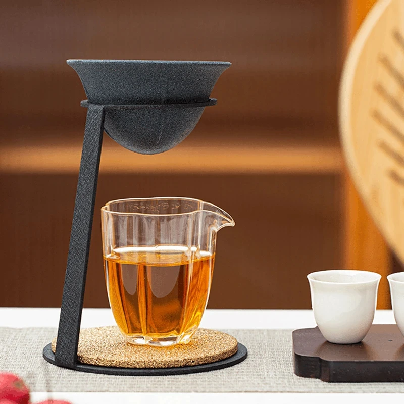 无孔茶漏家用高端茶滤茶水分离创意支架滤茶器小青柑专用泡茶壶