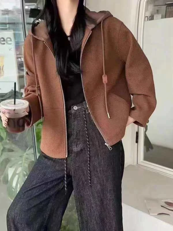 休闲连帽加厚外套