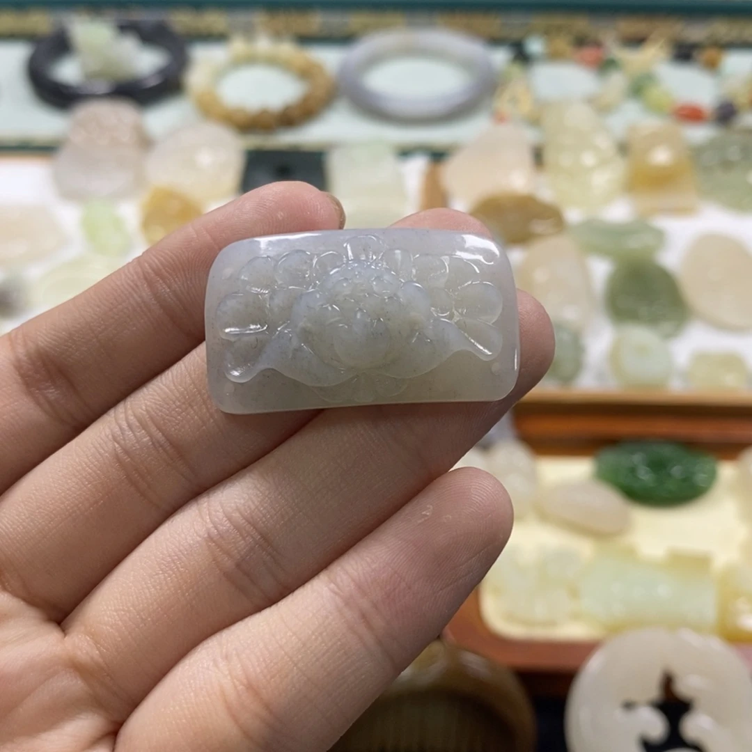 【闪购商品】和田玉且末青花手牌未镶嵌