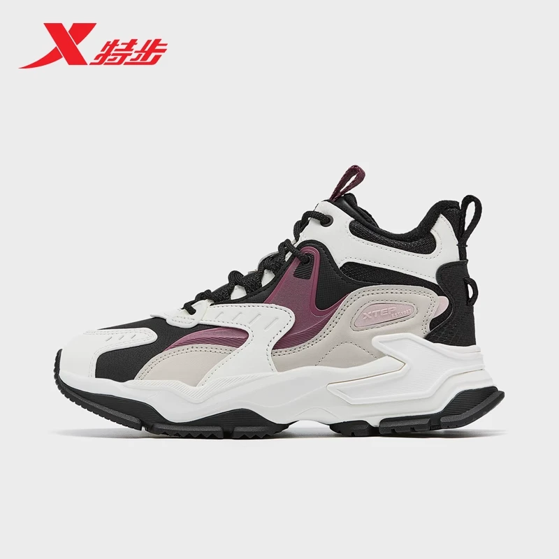 XTEP/特步女子高帮棉鞋运动鞋加绒保暖休闲鞋978418370027