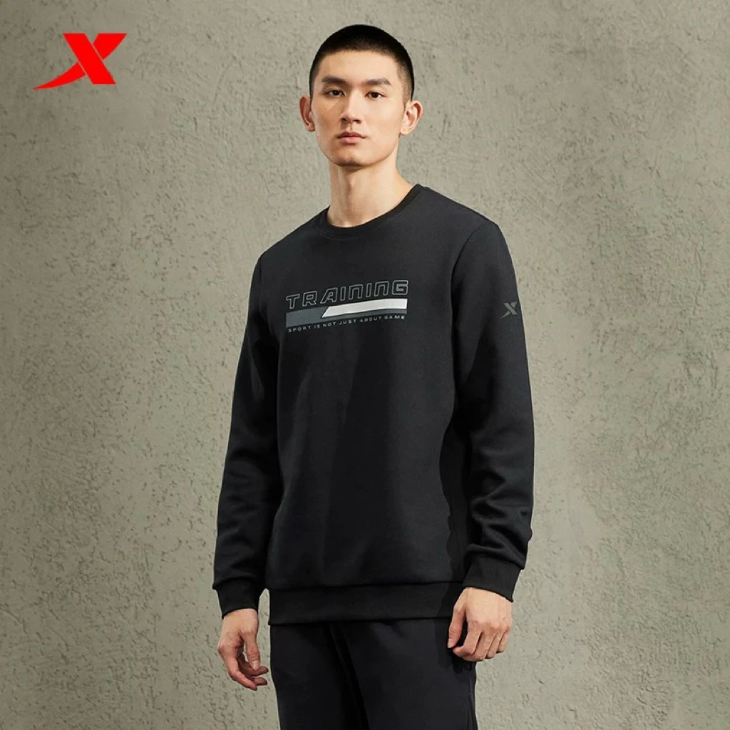 XTEP/特步运动卫衣男春季新款圆领套头衫977329920345