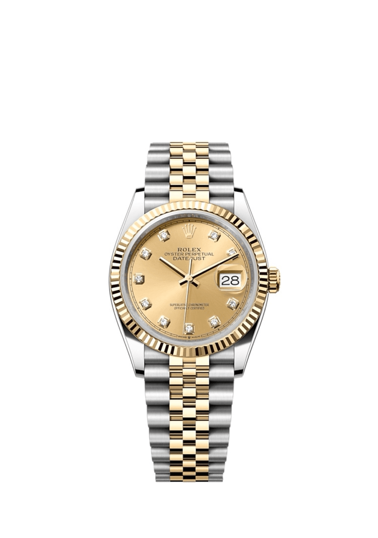 95新 Rolex/劳力士 劳力士日志男表36mm金盘内钻/21年
