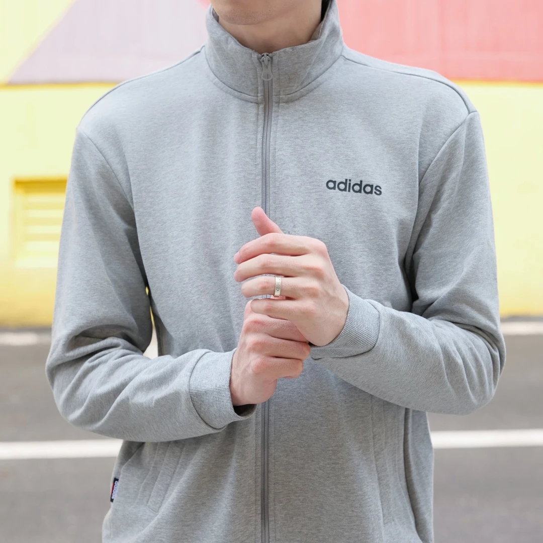 adidas/阿迪达斯24新款男款户外运动休闲针织立领夹克外套JJ0425