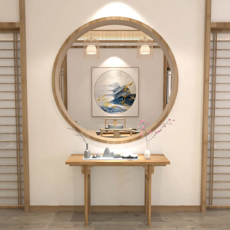 新中式条台免漆玄关桌原木设计简约条案供桌佛台香案禅意平头案