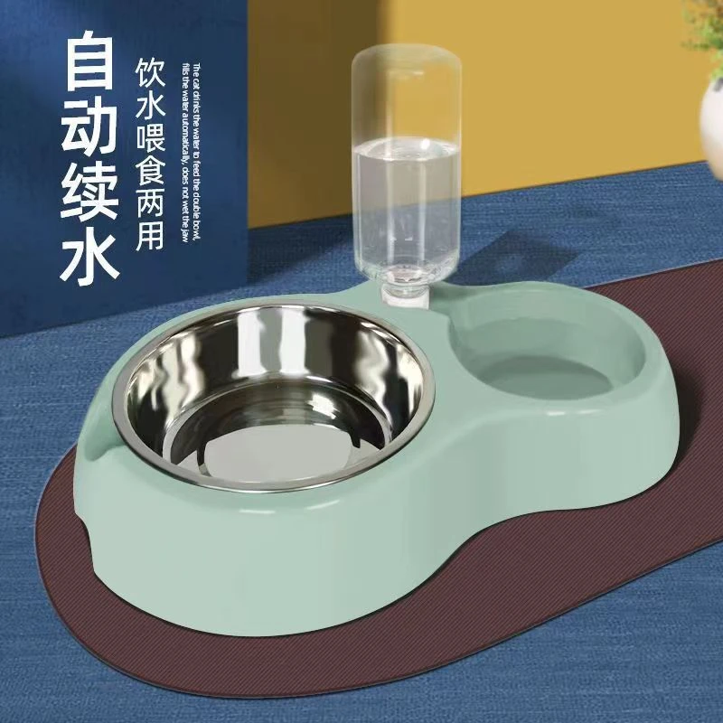 猫碗双碗宠物饮水吃饭二合一饮水碗