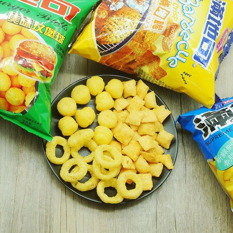 满地可蔬菜鸡味圈鱿鱼烧烤脆乳酪球膨化薯片办公休闲零食礼笋0g