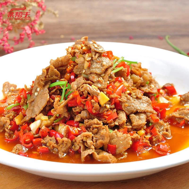 菜帮主小炒黄牛肉腌制免切片酒店饭店半成品方便食材私房湘菜笋0g