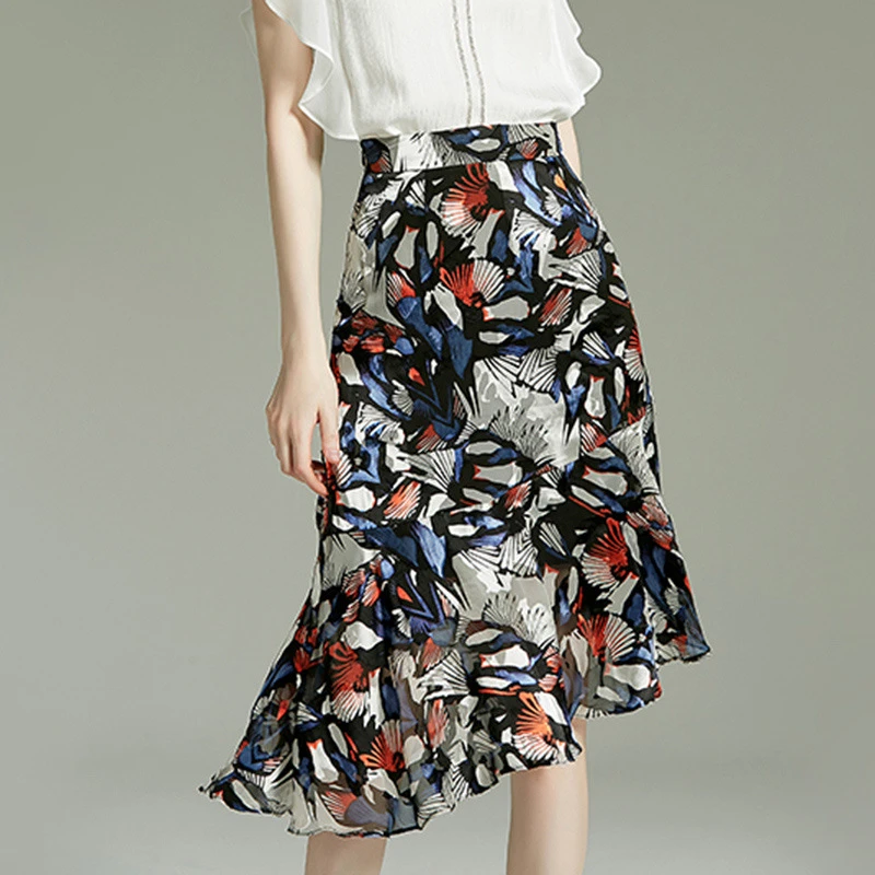 不规则半身裙女新款减龄小个子女高腰时尚轻熟a字半身裙子0152