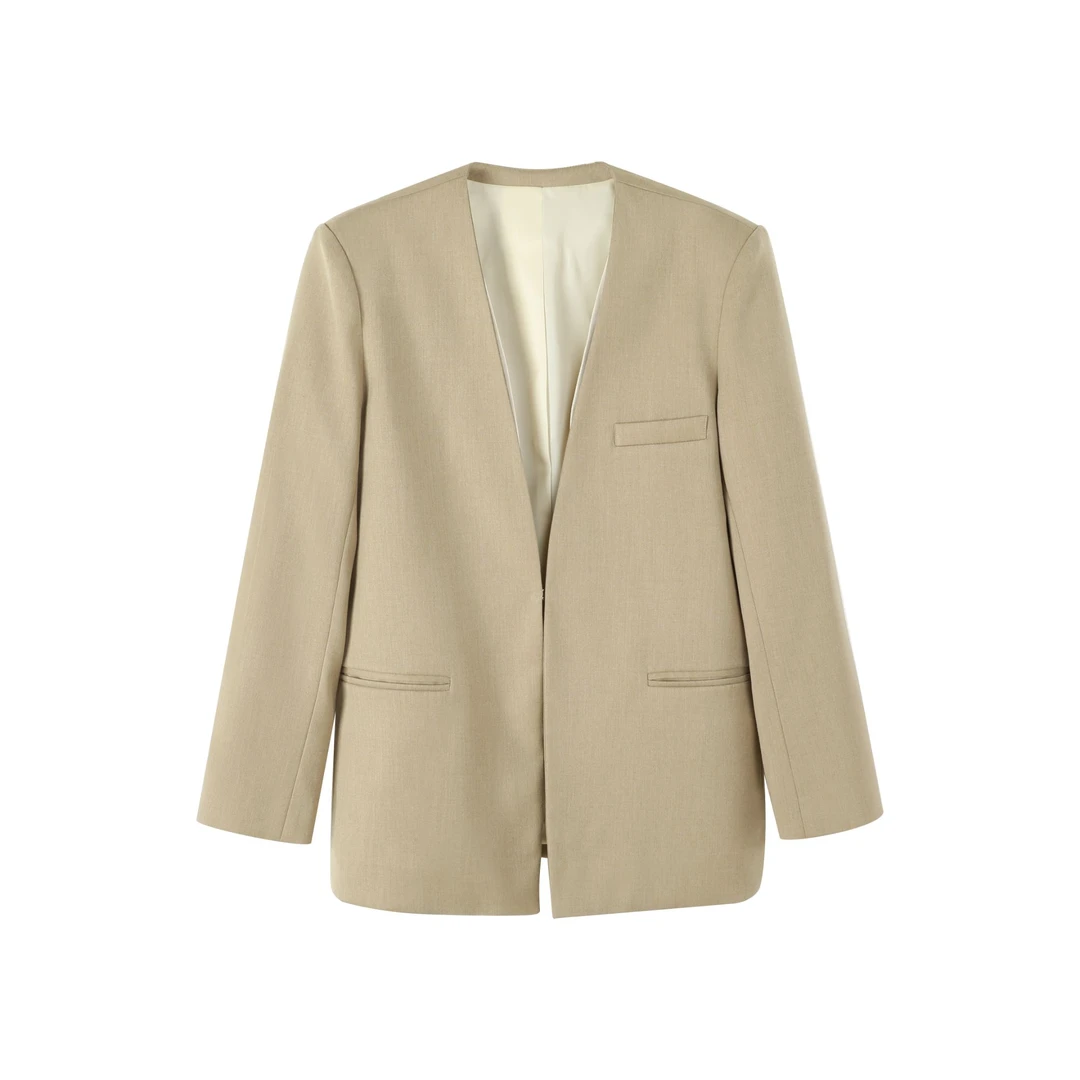 【深圳原创设计师】气质经典时尚休闲百搭女士复古设计师西装2509