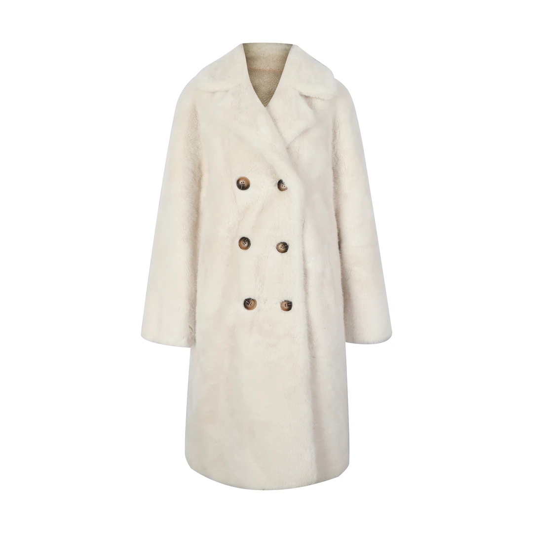 毛毛大衣2024冬季新款保暖毛呢大衣外套1156