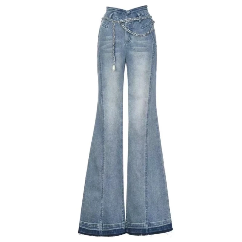 辰辰服饰小清店牛仔微辣长裤链条