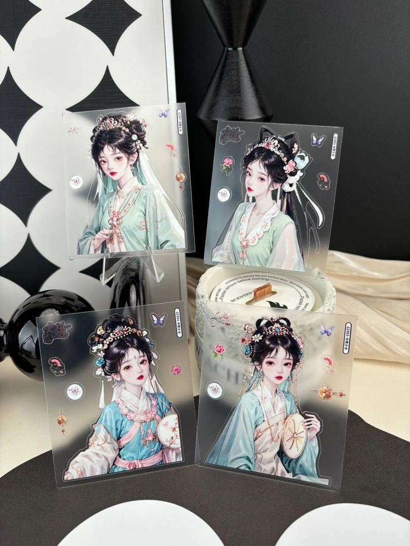 《特一耶贴纸2》哪吒贴纸造景贴纸5D浮雕立体卡通Q版指甲贴手机贴
