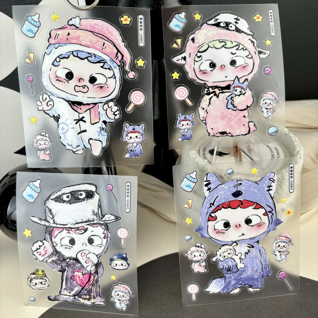 《特一耶贴纸》5D浮雕果冻贴纸立体diy卡通Q版动漫萝莉ipad平板壳贴