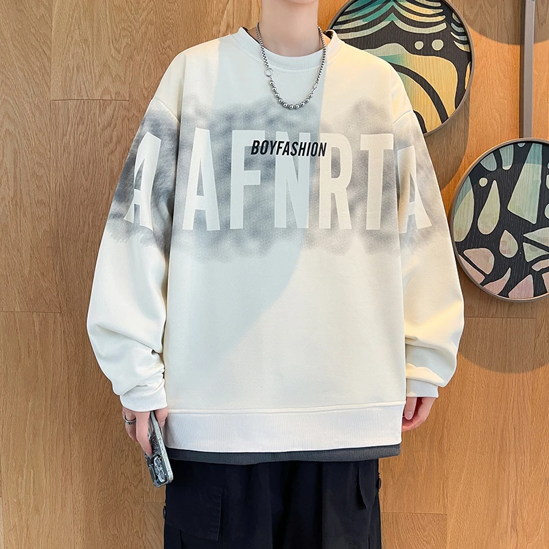 青少年潮牌男士卫衣2024秋季新款宽松百搭休闲长袖学生打底衫上衣