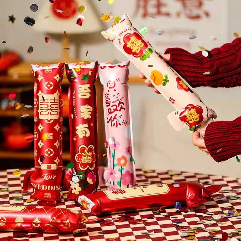 结婚充气礼花棒浪漫小礼炮接亲彩花亮片喷筒婚礼订婚手持婚庆用品