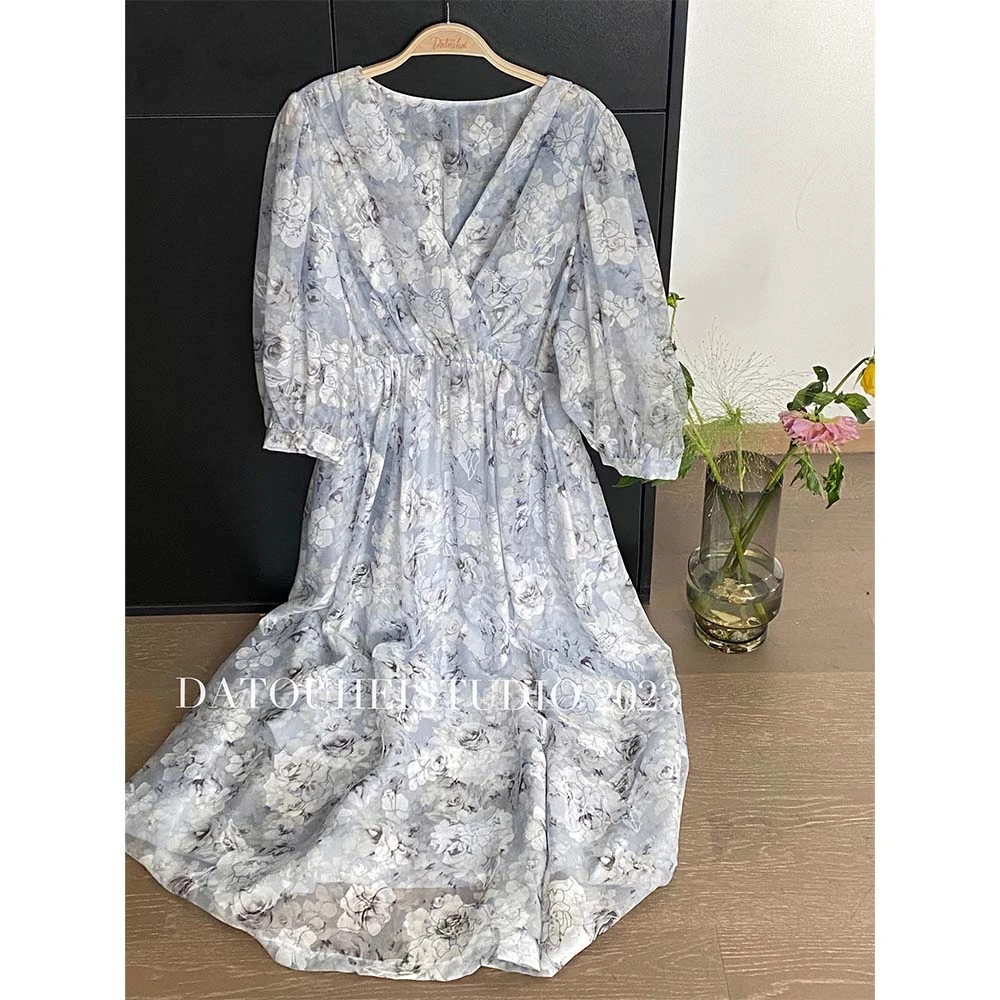 【大头黑STUDIO】雾里探花2023夏款时尚连衣裙D2Q348576