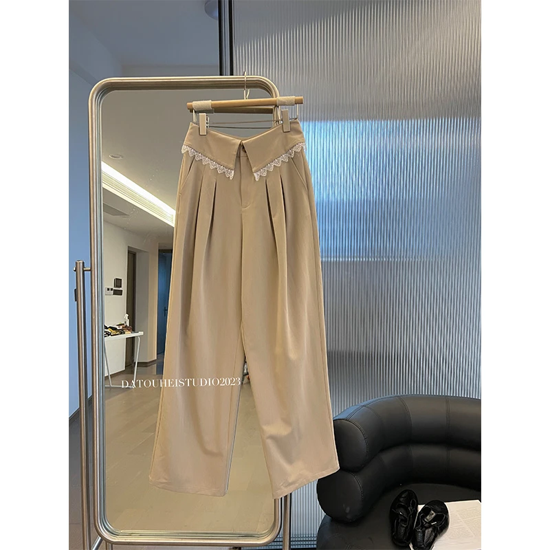 【大头黑STUDIO】2023女秋休闲显瘦阔腿裤D2K352605