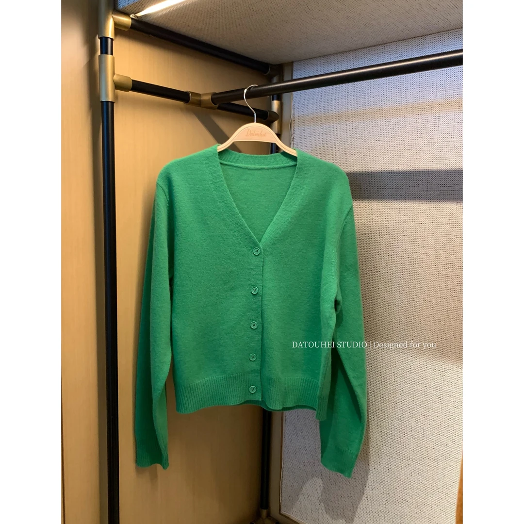 大头黑STUDIO【想见你】2024女秋气质休闲百搭针织开衫D224X12484