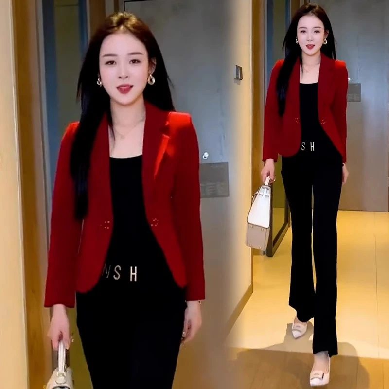高级感盘口西装外套女205年春秋新款时尚气质小个子职业西服上衣