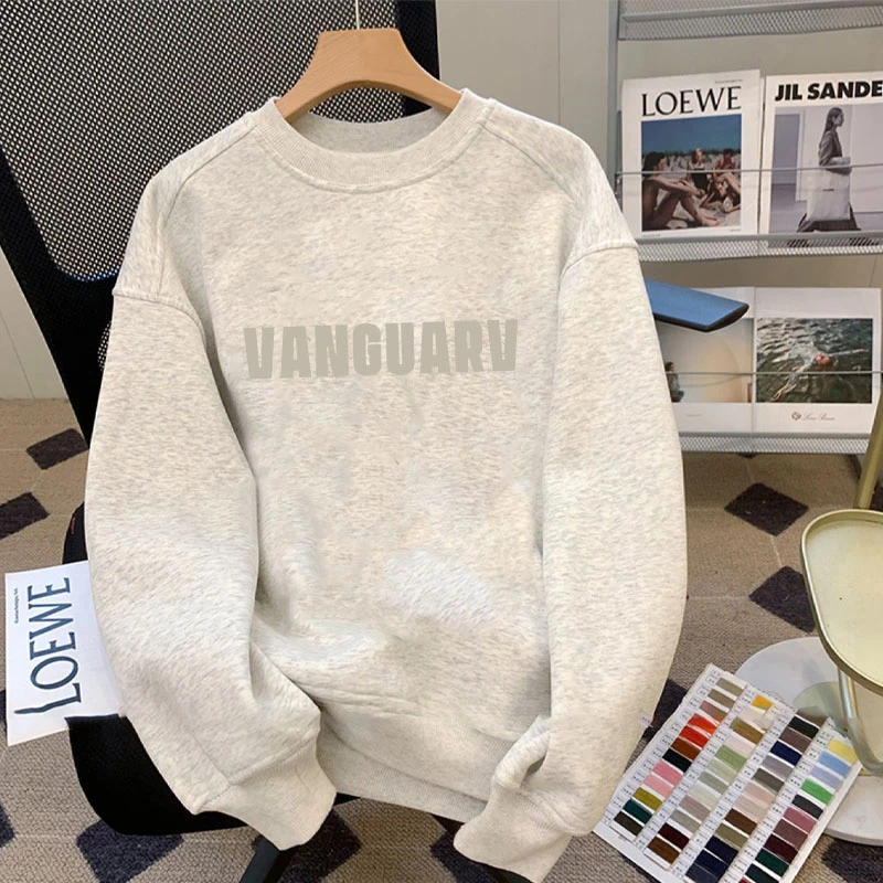 美式嘻哈趣味印花卫衣男秋冬季新款青少年宽松保暖加绒加厚上衣服