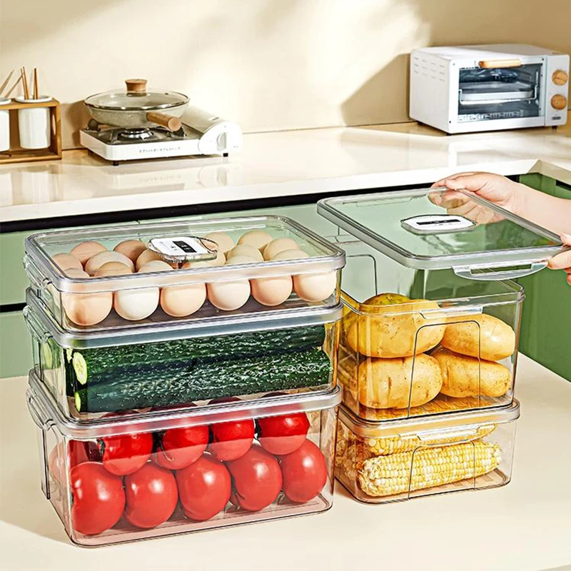 【买1发2】冰箱保鲜收纳盒食品级水果蔬菜厨房肉密封整理神器储物盒