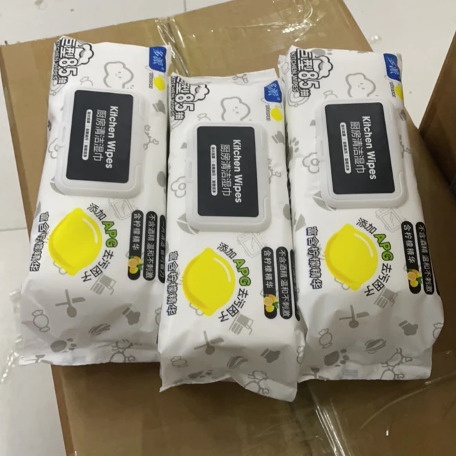 厨房湿巾柠檬精华抹布
