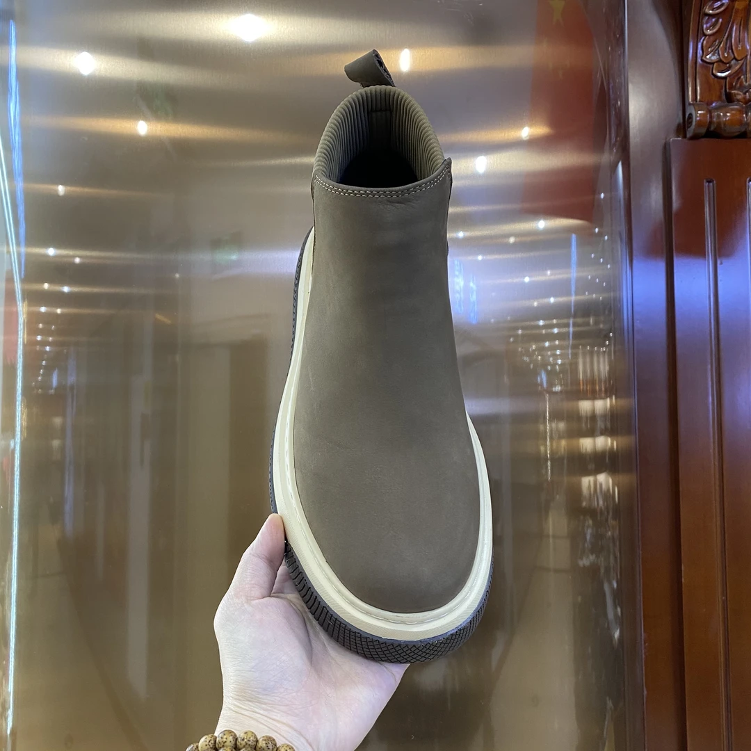 60319-68冬季新款 男款牛皮时尚百搭轻奢高帮软底商务休闲男鞋