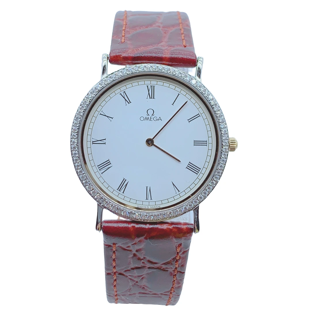 95新 Omega/欧米茄 01200/蝶飞女士石英表/32盘/表带扣后配/后钻
