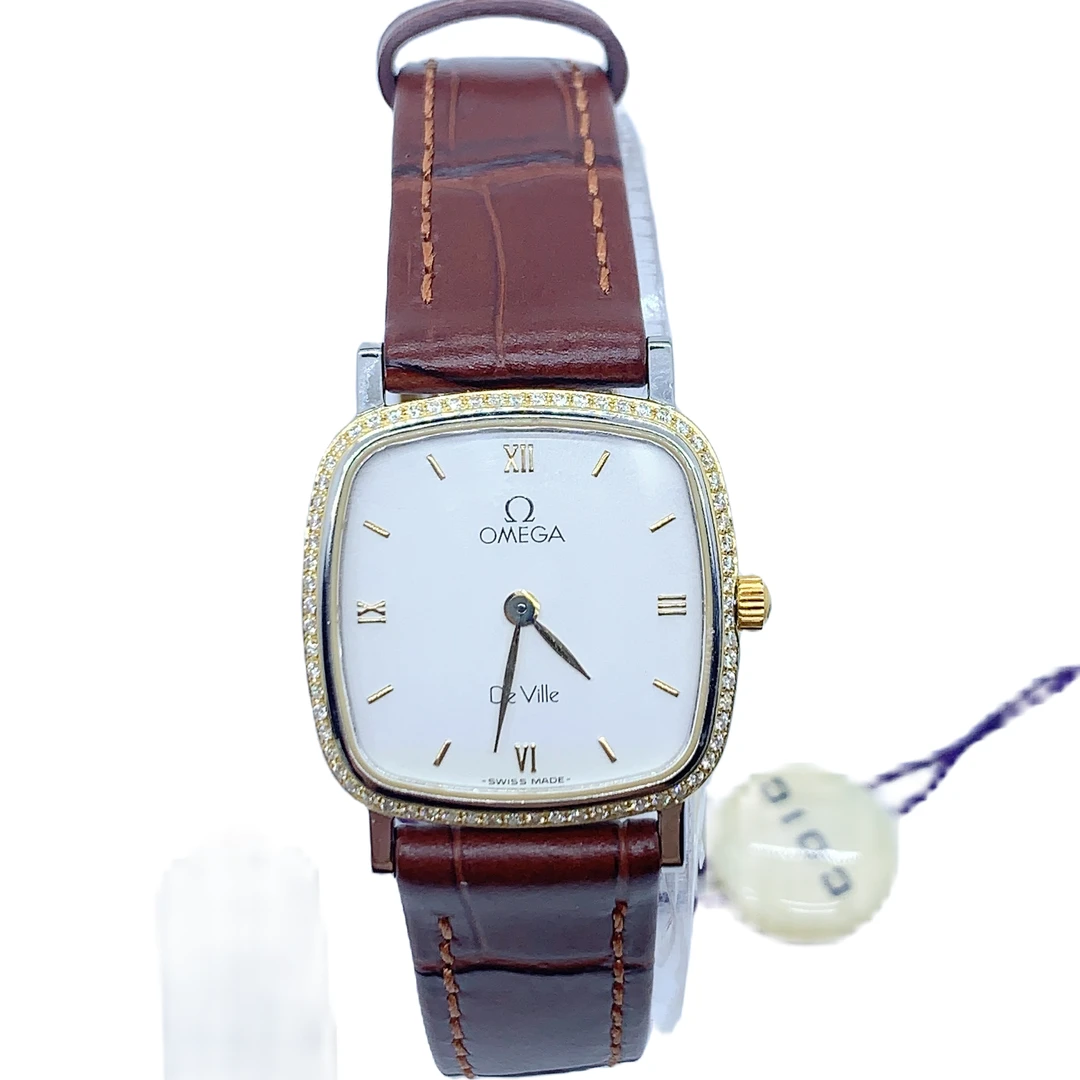 95新 Omega/欧米茄 07430/女士石英表/23方盘/表带扣后配/后钻