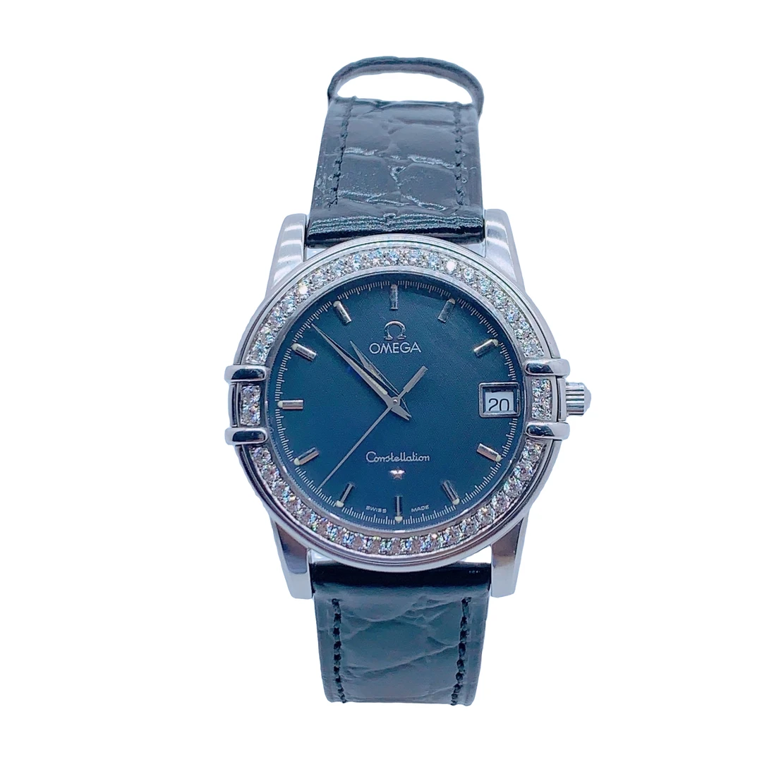 95新 Omega/欧米茄 50045星座女士石英腕表/33盘/表带扣后配/后钻
