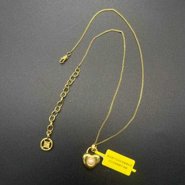 95新  PP中古 vintage Givenchy纪梵希爱心珠珠项链