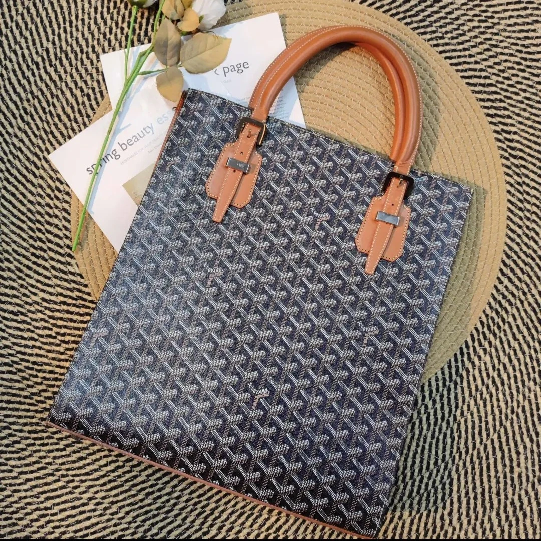 95新   Goyard 高雅德 中古大号老花手提包