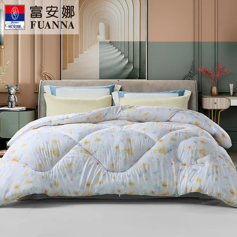 100纯羊毛进口澳洲羊毛印花冬厚被子亲肤磨毛反季羊毛被芯