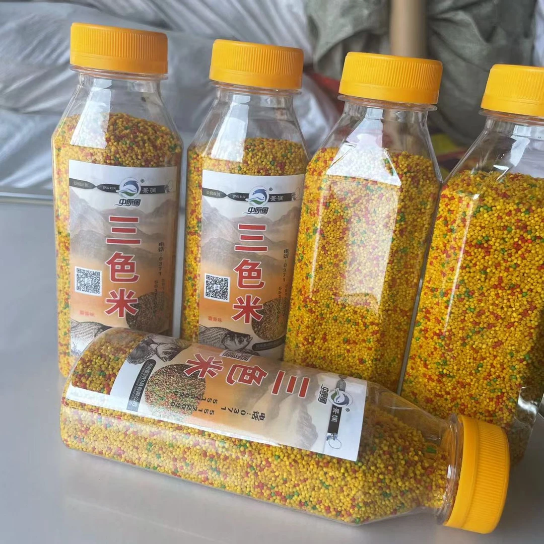 景润三色米麝香味鱼饵黑坑野钓鲫鱼酒米打窝料麻团颗粒小米饵料