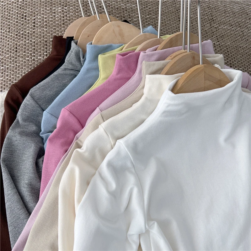 【镇店之宝】儿童高领长袖t恤女童打底衫男童上衣中大童体恤春秋