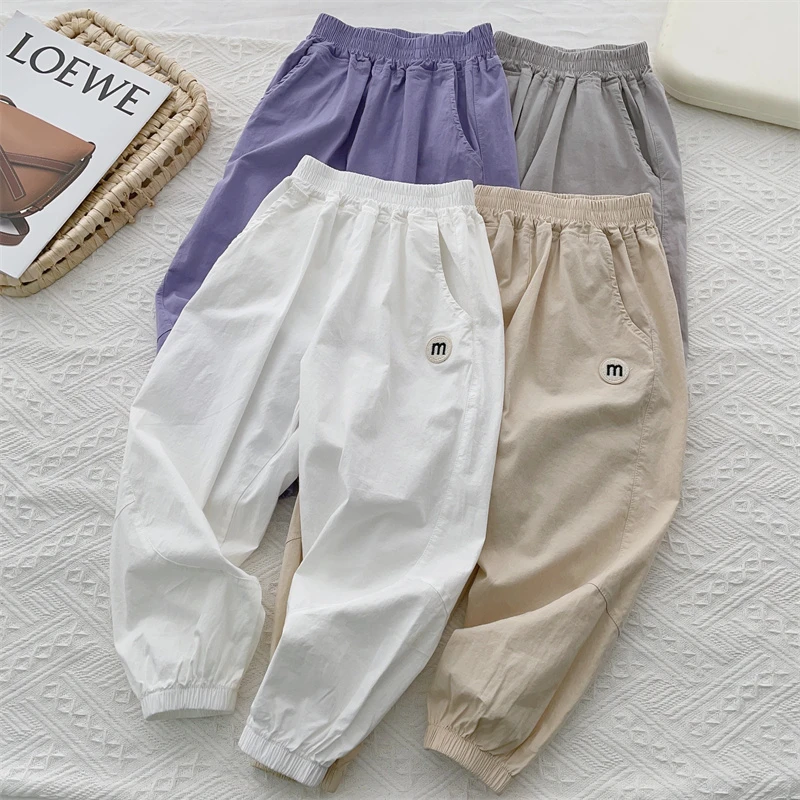 【校园神裤】儿童束脚防蚊裤男童裤子中大童长裤女童哈伦裤春夏季